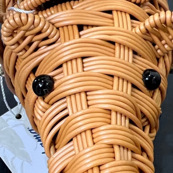 Tommy Bahama | Wicker Woven Crocodile Handbag Purse - Picture 8 of 9